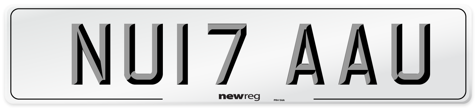 NU17 AAU Number Plate from New Reg